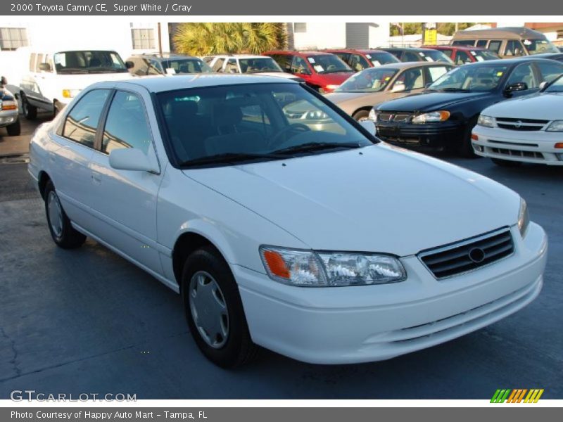 Super White / Gray 2000 Toyota Camry CE