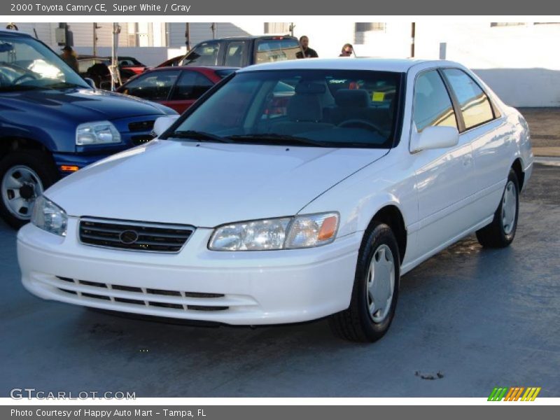 Super White / Gray 2000 Toyota Camry CE