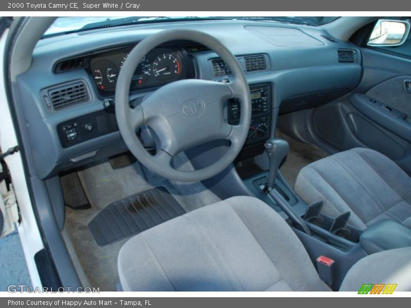 Super White / Gray 2000 Toyota Camry CE