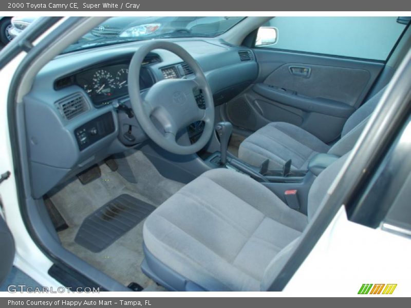 Super White / Gray 2000 Toyota Camry CE