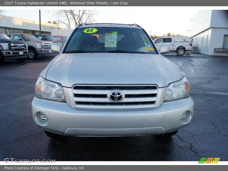 Millenium Silver Metallic / Ash Gray 2007 Toyota Highlander Limited 4WD