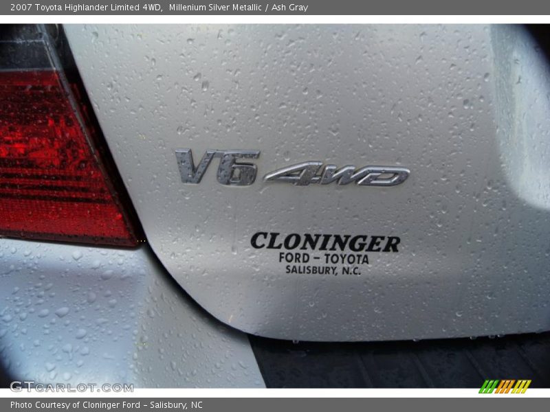 Millenium Silver Metallic / Ash Gray 2007 Toyota Highlander Limited 4WD