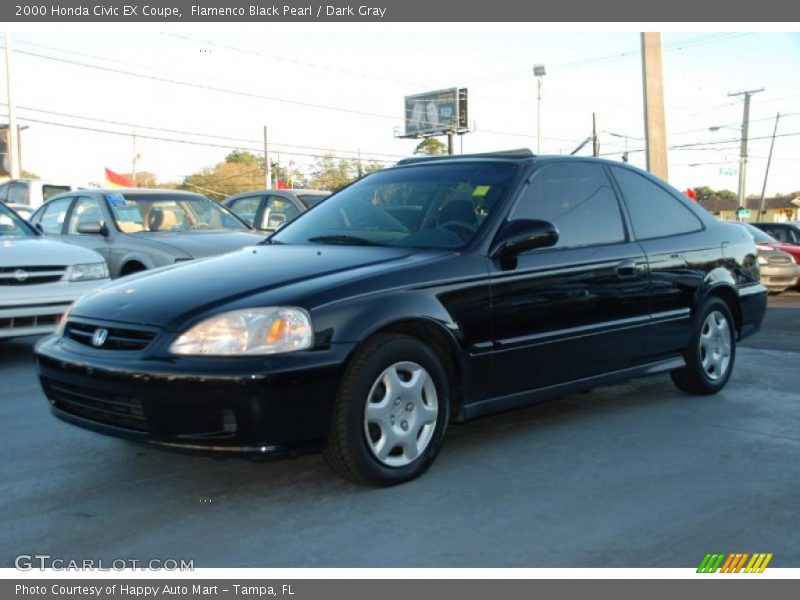 Flamenco Black Pearl / Dark Gray 2000 Honda Civic EX Coupe