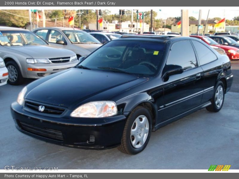 Flamenco Black Pearl / Dark Gray 2000 Honda Civic EX Coupe