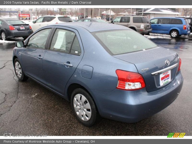 Pacific Blue Metallic / Dark Charcoal 2009 Toyota Yaris Sedan