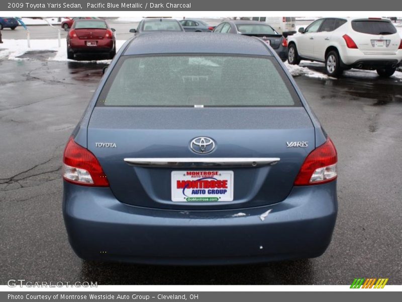 Pacific Blue Metallic / Dark Charcoal 2009 Toyota Yaris Sedan