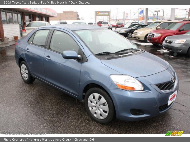 Pacific Blue Metallic / Dark Charcoal 2009 Toyota Yaris Sedan