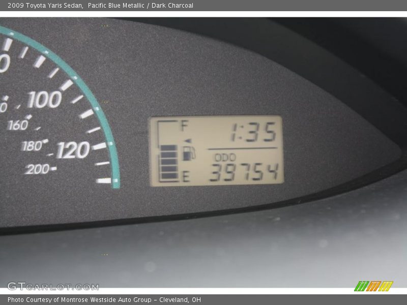 Pacific Blue Metallic / Dark Charcoal 2009 Toyota Yaris Sedan