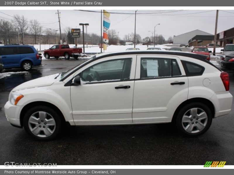 Stone White / Pastel Slate Gray 2007 Dodge Caliber SXT