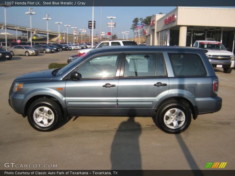 Steel Blue Metallic / Gray 2007 Honda Pilot LX