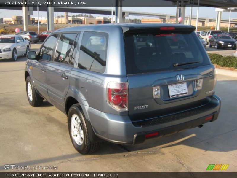Steel Blue Metallic / Gray 2007 Honda Pilot LX