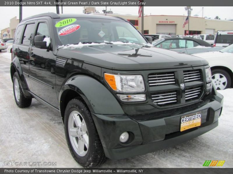 Natural Green Pearl / Dark Slate Gray/Light Slate Gray 2010 Dodge Nitro SXT 4x4