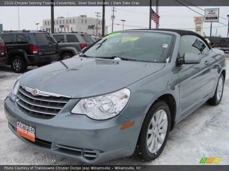 Silver Steel Metallic / Dark Slate Gray 2010 Chrysler Sebring Touring Convertible