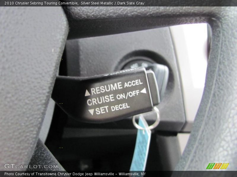 Silver Steel Metallic / Dark Slate Gray 2010 Chrysler Sebring Touring Convertible