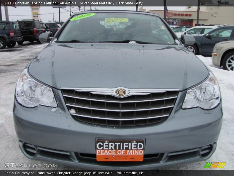 Silver Steel Metallic / Dark Slate Gray 2010 Chrysler Sebring Touring Convertible
