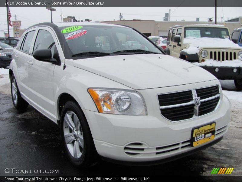 Stone White / Dark Slate Gray 2010 Dodge Caliber SXT
