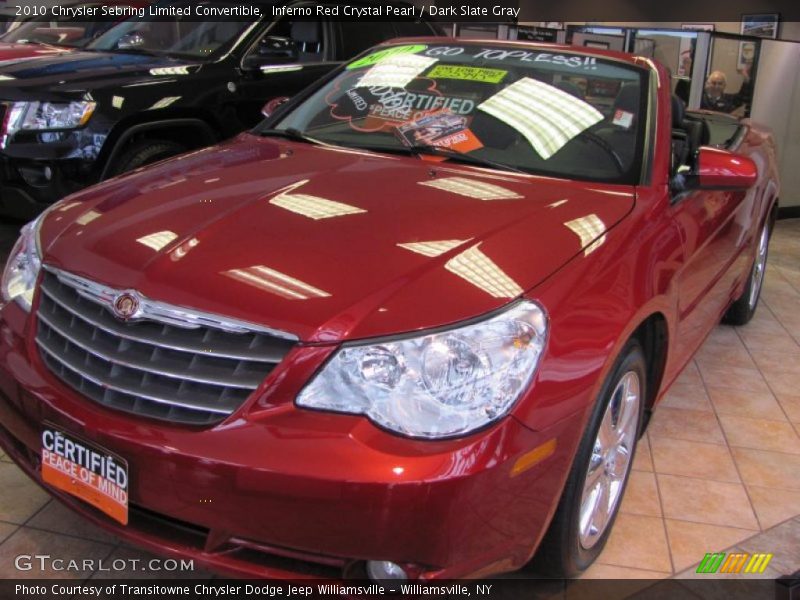 Inferno Red Crystal Pearl / Dark Slate Gray 2010 Chrysler Sebring Limited Convertible