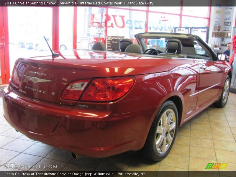 Inferno Red Crystal Pearl / Dark Slate Gray 2010 Chrysler Sebring Limited Convertible