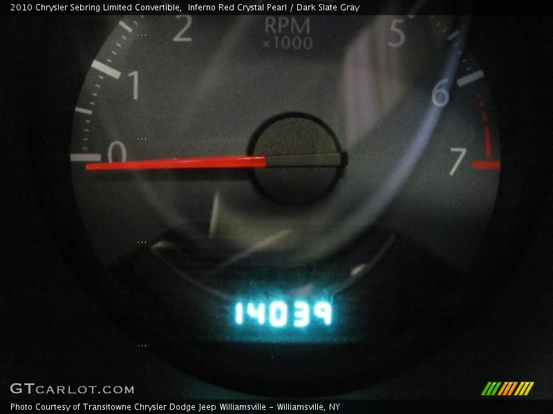 Inferno Red Crystal Pearl / Dark Slate Gray 2010 Chrysler Sebring Limited Convertible