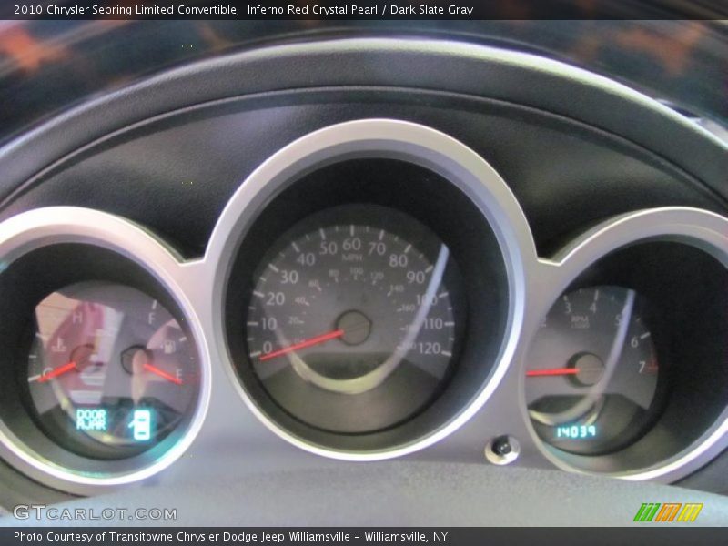 Inferno Red Crystal Pearl / Dark Slate Gray 2010 Chrysler Sebring Limited Convertible