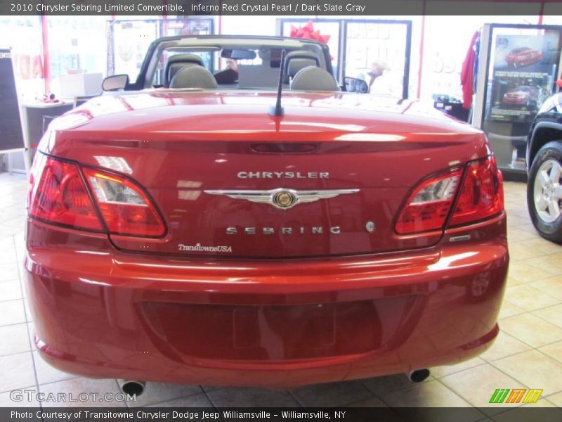 Inferno Red Crystal Pearl / Dark Slate Gray 2010 Chrysler Sebring Limited Convertible