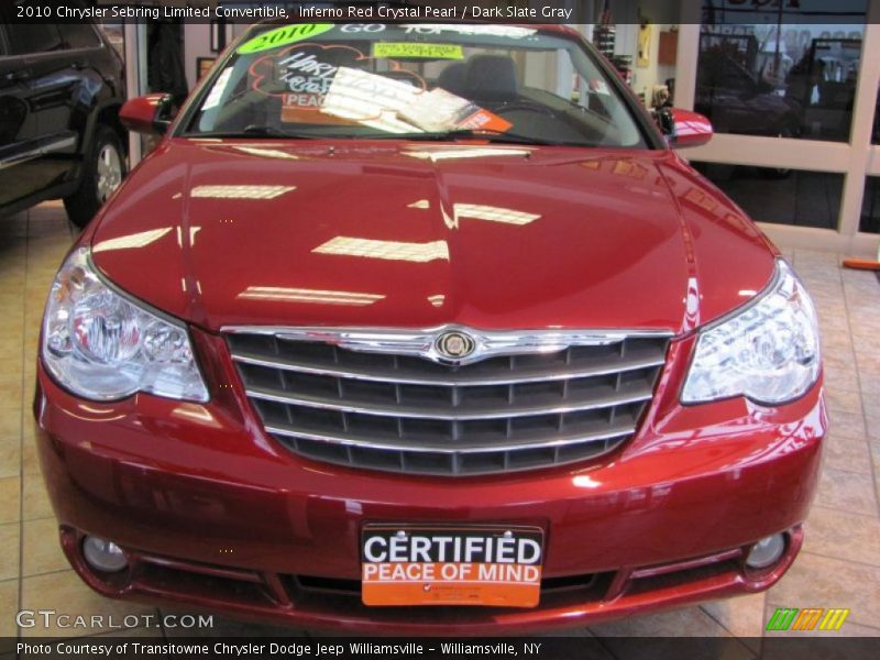 Inferno Red Crystal Pearl / Dark Slate Gray 2010 Chrysler Sebring Limited Convertible