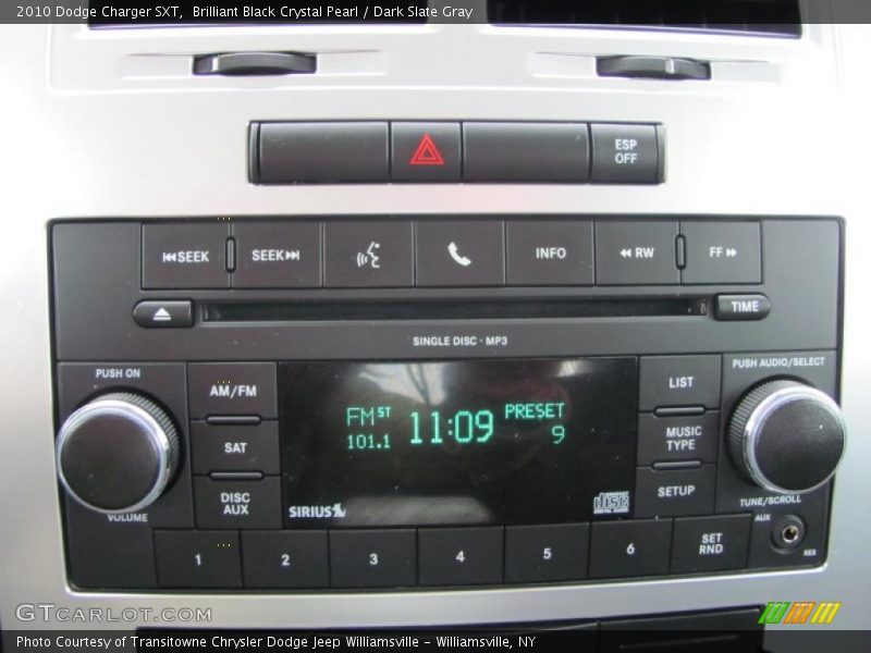 Brilliant Black Crystal Pearl / Dark Slate Gray 2010 Dodge Charger SXT