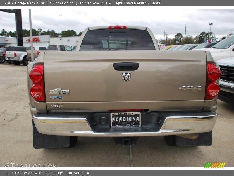 Light Khaki Metallic / Khaki 2009 Dodge Ram 3500 Big Horn Edition Quad Cab 4x4 Dually