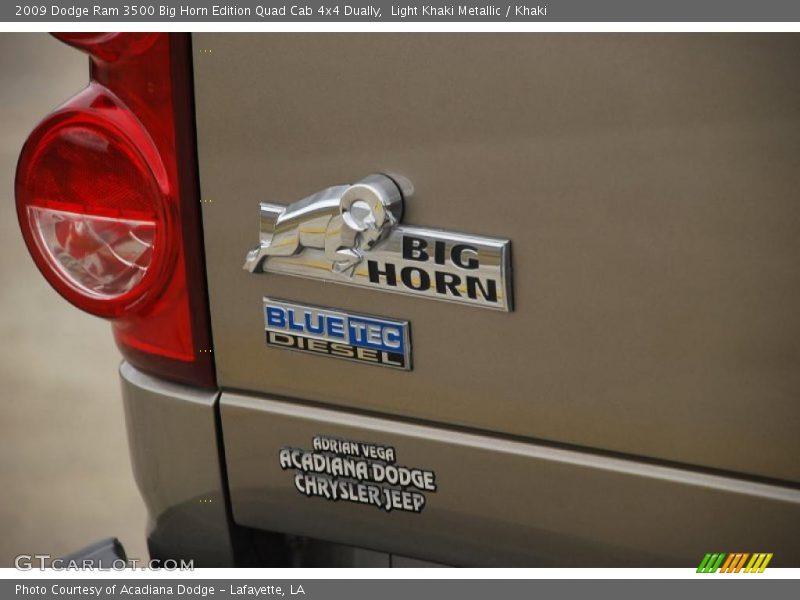 Light Khaki Metallic / Khaki 2009 Dodge Ram 3500 Big Horn Edition Quad Cab 4x4 Dually