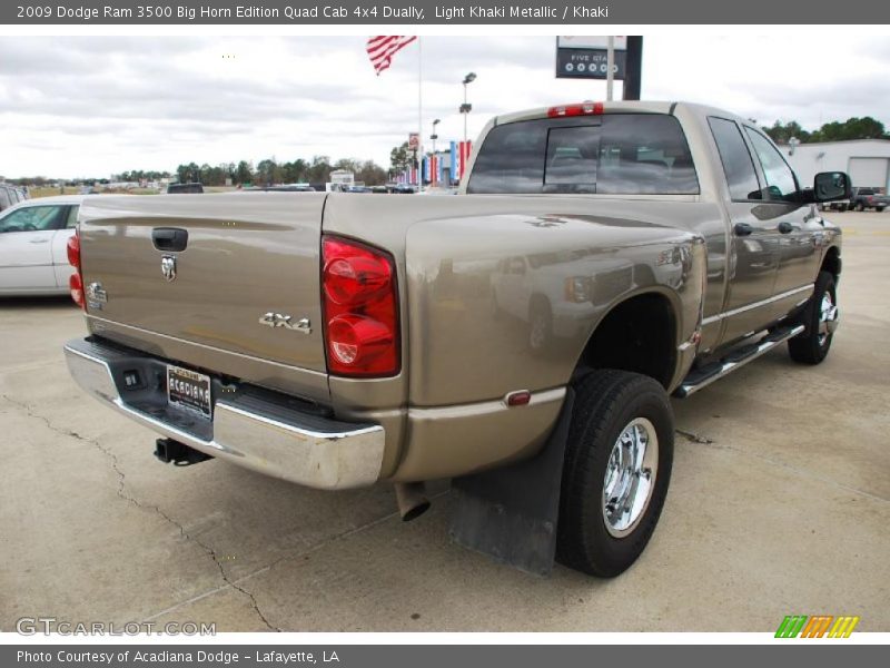 Light Khaki Metallic / Khaki 2009 Dodge Ram 3500 Big Horn Edition Quad Cab 4x4 Dually