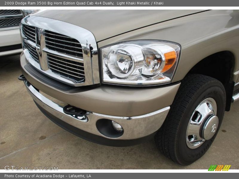 Light Khaki Metallic / Khaki 2009 Dodge Ram 3500 Big Horn Edition Quad Cab 4x4 Dually