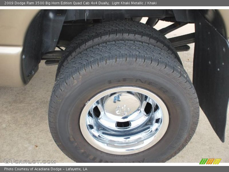 Light Khaki Metallic / Khaki 2009 Dodge Ram 3500 Big Horn Edition Quad Cab 4x4 Dually