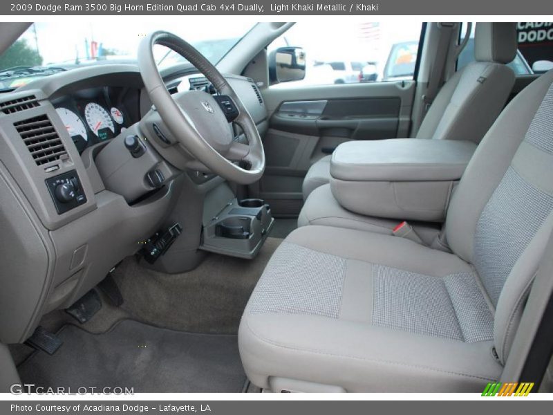 Light Khaki Metallic / Khaki 2009 Dodge Ram 3500 Big Horn Edition Quad Cab 4x4 Dually