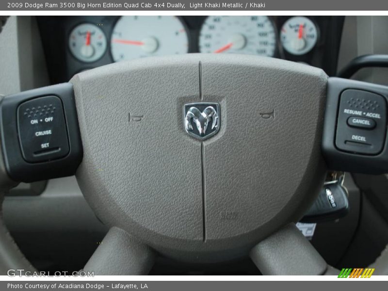 Light Khaki Metallic / Khaki 2009 Dodge Ram 3500 Big Horn Edition Quad Cab 4x4 Dually