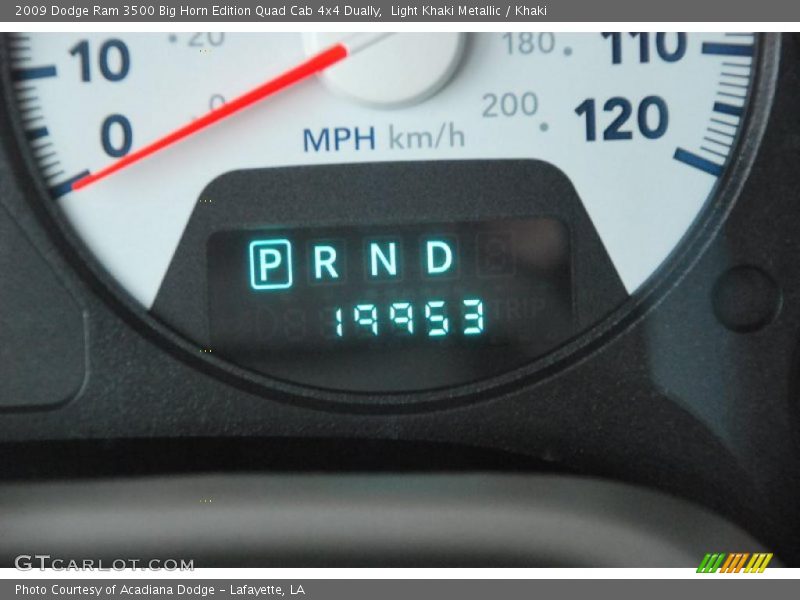 Light Khaki Metallic / Khaki 2009 Dodge Ram 3500 Big Horn Edition Quad Cab 4x4 Dually