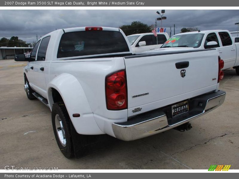 Bright White / Medium Slate Gray 2007 Dodge Ram 3500 SLT Mega Cab Dually