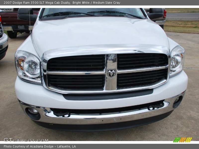 Bright White / Medium Slate Gray 2007 Dodge Ram 3500 SLT Mega Cab Dually