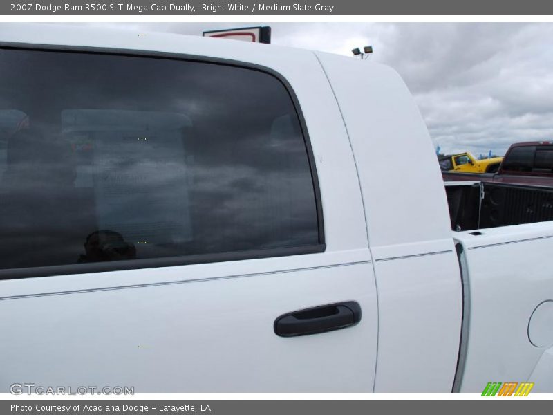 Bright White / Medium Slate Gray 2007 Dodge Ram 3500 SLT Mega Cab Dually