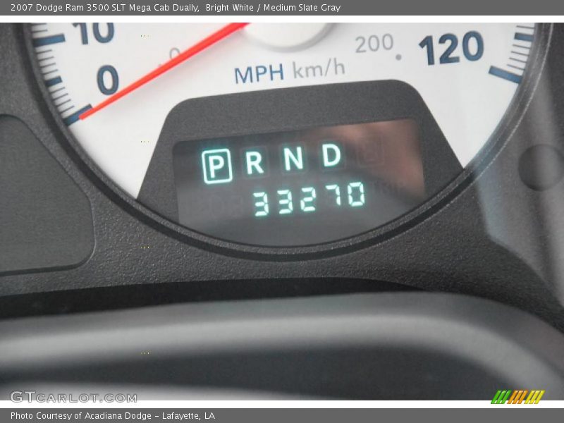 Bright White / Medium Slate Gray 2007 Dodge Ram 3500 SLT Mega Cab Dually