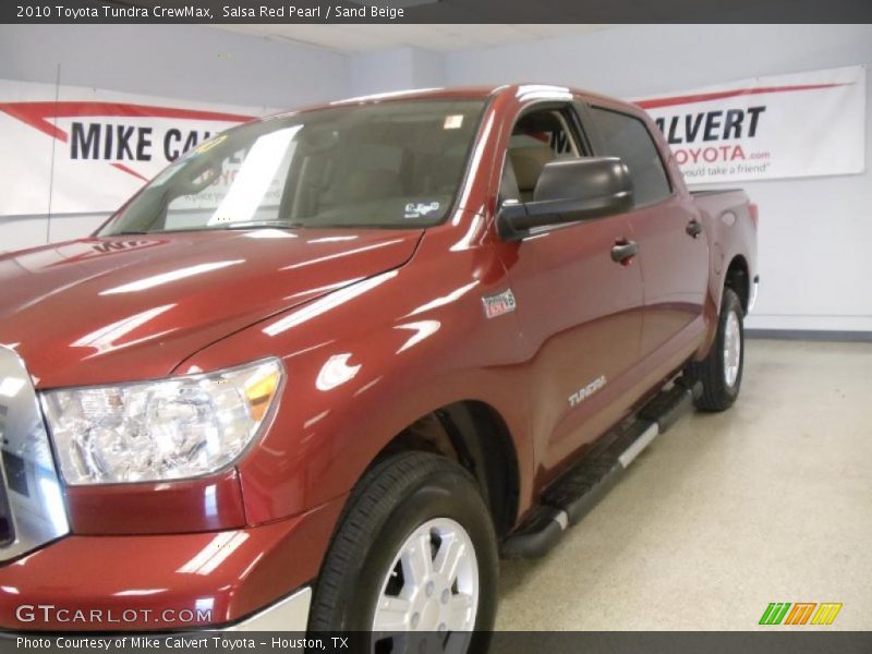 Salsa Red Pearl / Sand Beige 2010 Toyota Tundra CrewMax