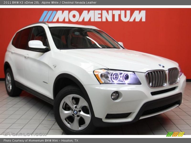 Alpine White / Chestnut Nevada Leather 2011 BMW X3 xDrive 28i