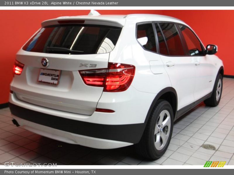 Alpine White / Chestnut Nevada Leather 2011 BMW X3 xDrive 28i