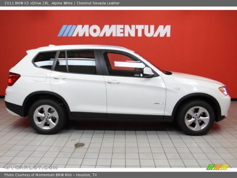 Alpine White / Chestnut Nevada Leather 2011 BMW X3 xDrive 28i