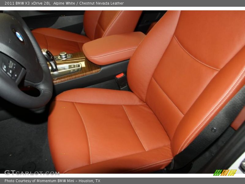  2011 X3 xDrive 28i Chestnut Nevada Leather Interior