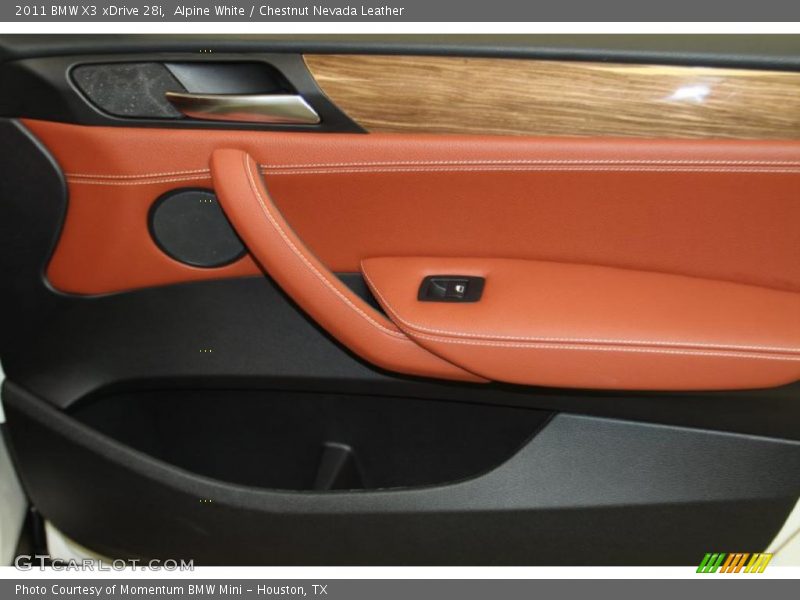 Alpine White / Chestnut Nevada Leather 2011 BMW X3 xDrive 28i