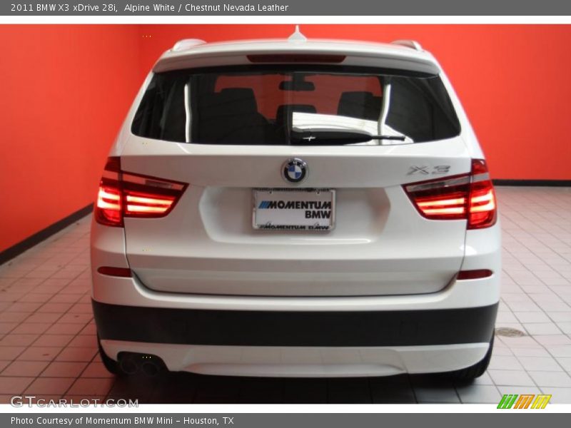 Alpine White / Chestnut Nevada Leather 2011 BMW X3 xDrive 28i