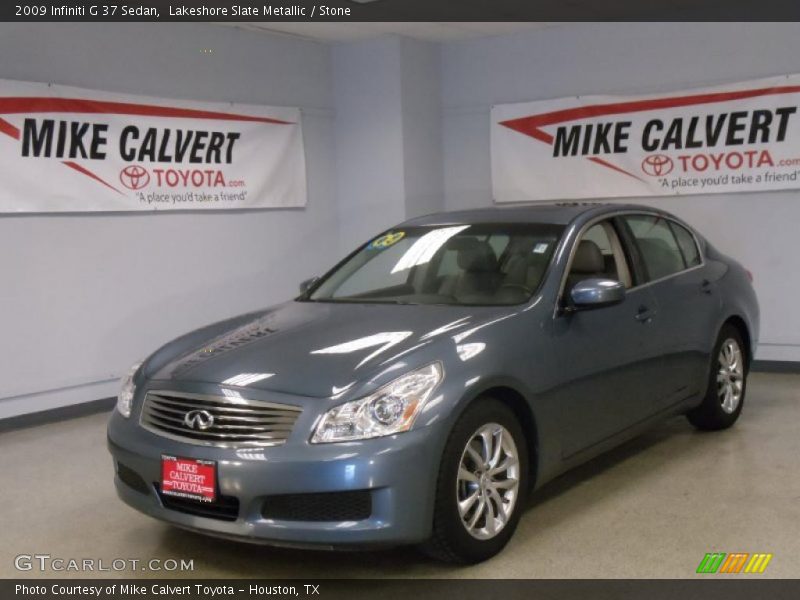 Lakeshore Slate Metallic / Stone 2009 Infiniti G 37 Sedan
