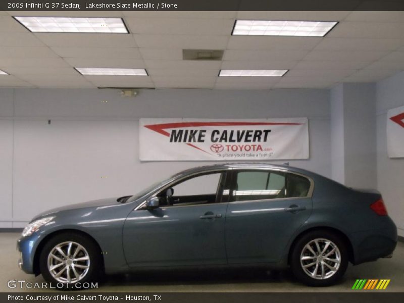 Lakeshore Slate Metallic / Stone 2009 Infiniti G 37 Sedan