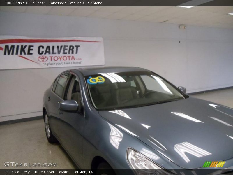 Lakeshore Slate Metallic / Stone 2009 Infiniti G 37 Sedan