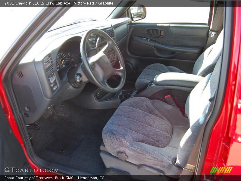 Victory Red / Graphite 2001 Chevrolet S10 LS Crew Cab 4x4